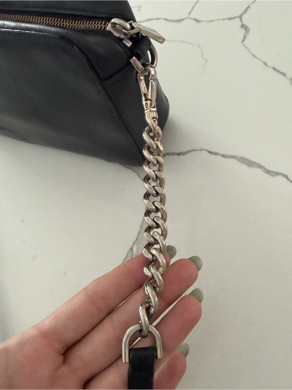 Michael Kors Black Studded Chain Crossbody Bag - Picture 6 of 9